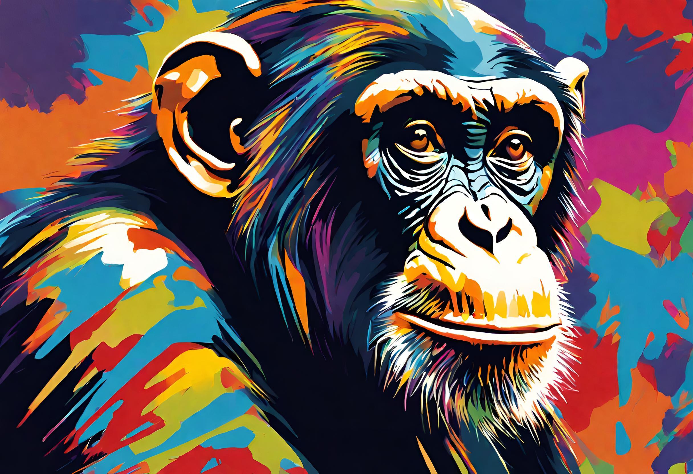 Pop Art Series NFT #chimpanzee & gorilla